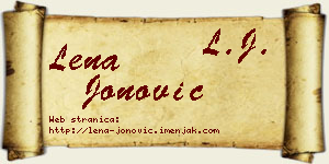 Lena Jonović vizit kartica